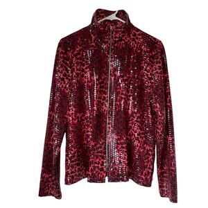 Soos By Misook Jacket Red Black Sz XL